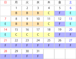 2025年12月 運賃カレンダー